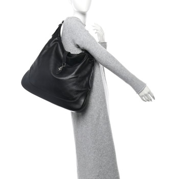 GUCCI Calfskin Large Jackie 1961 Shoulder Bag Black