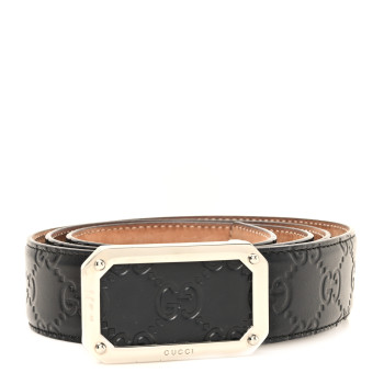 GUCCI Guccissima Signature Belt 100 40 Black