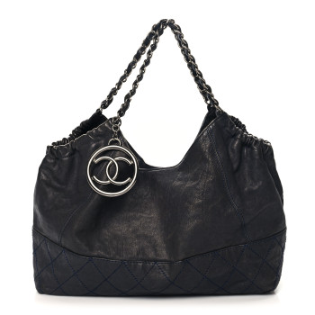 CHANEL Calfskin Baby Coco Cabas Blue