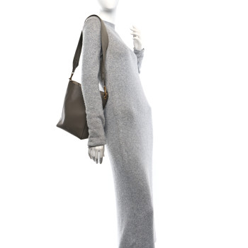 CELINE Soft Grained Calfskin Small Sangle Bucket Bag Taupe