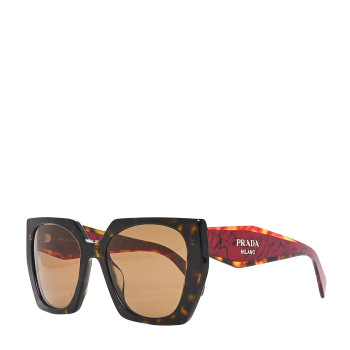 PRADA Acetate Sunglasses SPR 15W Tortoise Red Marble