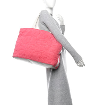 CHANEL Terry Cotton CC Beach Tote Towel Set Pink