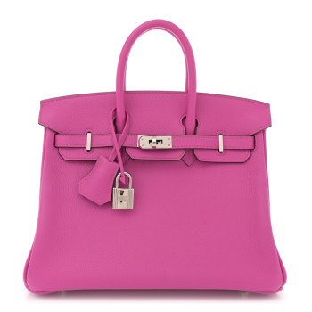 HERMES Taurillon Novillo Verso Birkin 25 Magnolia Sienne