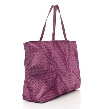 BOTTEGA VENETA Nylon Large Intrecciolusion Tote Corallo