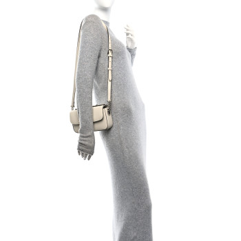 GUCCI Senna Calfskin Petite Mini GG Top Handle Shoulder Bag Mystic White