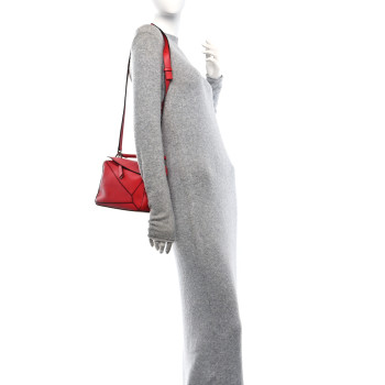 LOEWE Calfskin Small Puzzle Bag Scarlet
