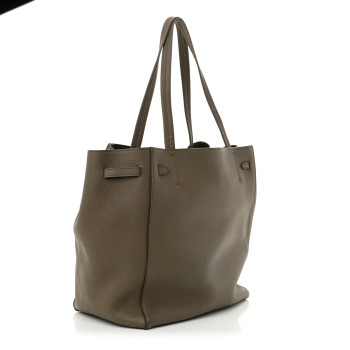 CELINE Soft Grained Calfskin Small Belt Cabas Phantom Taupe