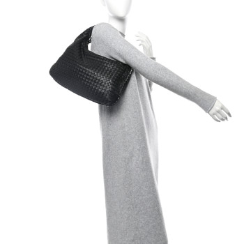 BOTTEGA VENETA Nappa Intrecciato Medium Veneta Hobo Black