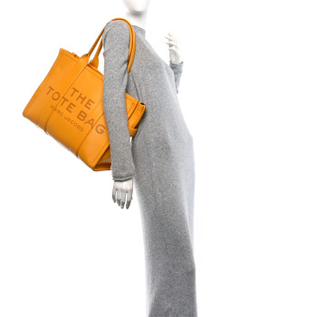 MARC JACOBS Grained Calfskin Large The Tote Bag Artisan Gold