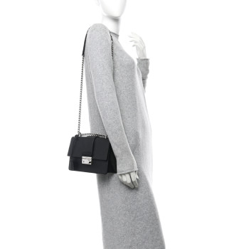 PRADA Saffiano Pattina Crossbody Bag Black