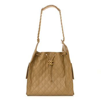 CHANEL Caviar Quilted Medium Chanel 25 Handbag Dark Beige
