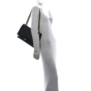 CHANEL Caviar Quilted Maxi Double Flap Black