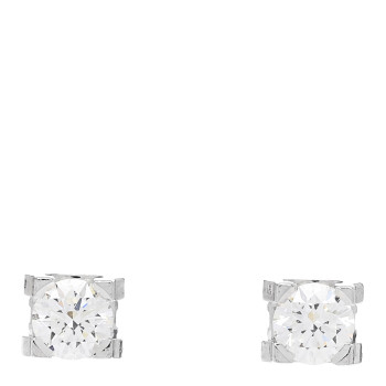 CARTIER 18K White Gold Diamond .50ctw C De Cartier Earrings