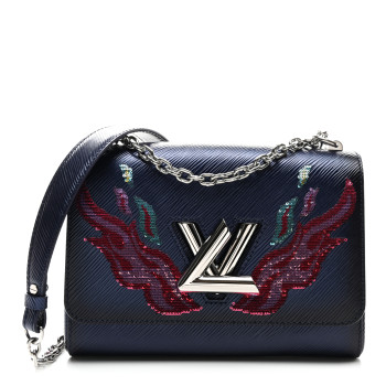LOUIS VUITTON Epi Sequins Flame Twist Shoulder Bag MM Blue Nuit