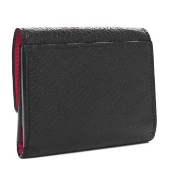 LOUIS VUITTON Taurillon Capucines XS Wallet Black