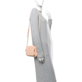 BURBERRY Grained Calfskin Small Camera Bag Peach Pink