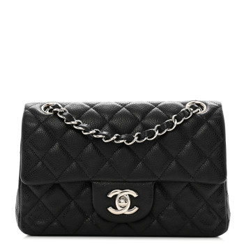 CHANEL Caviar Quilted Mini Rectangular Flap Black