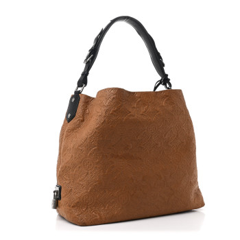 LOUIS VUITTON Monogram Lambskin Antheia Hobo PM Caramel