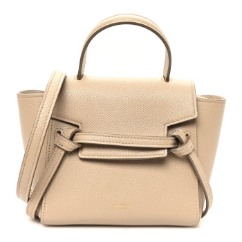 CELINE Grained Calfskin Pico Belt Bag Light Taupe