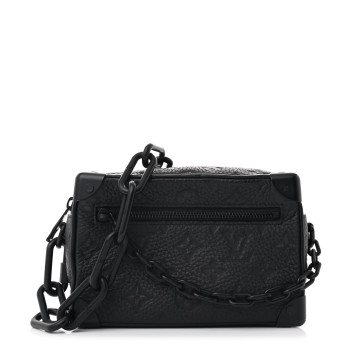 LOUIS VUITTON Taurillon Monogram Mini Soft Trunk Black
