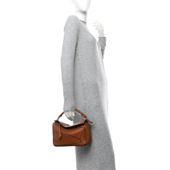 LOEWE Calfskin Small Puzzle Bag Light Caramel