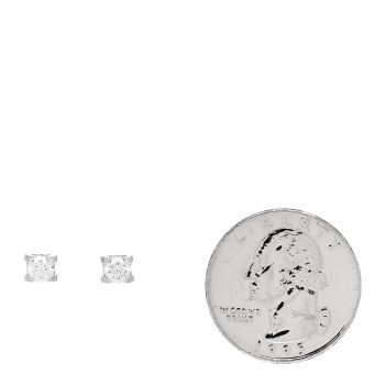 CARTIER 18K White Gold Diamond .50ctw C De Cartier Earrings