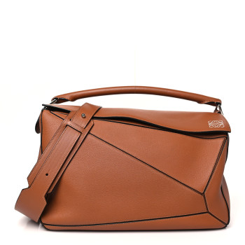 LOEWE Calfskin Large Puzzle Bag Tan