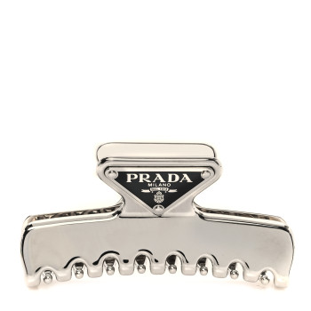 PRADA Metal Hair Clip Silver