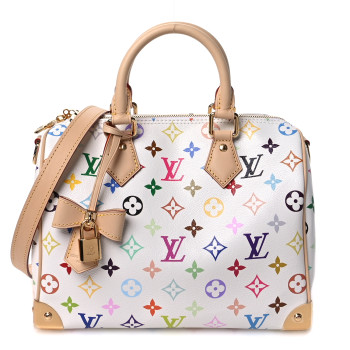 LOUIS VUITTON LV X TM Monogram Multicolor Speedy Bandouliere 25 White