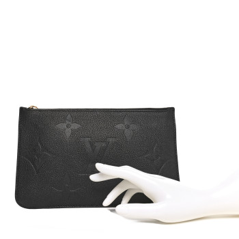 LOUIS VUITTON Empreinte Monogram Giant Neverfull MM Pochette Black