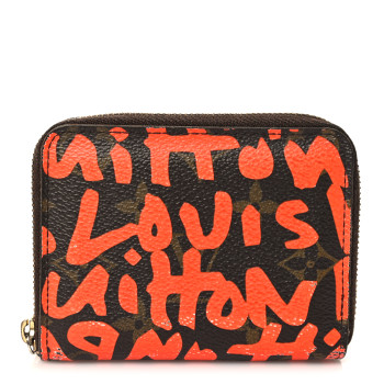 LOUIS VUITTON Monogram Graffiti Zippy Coin Purse Orange