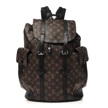 LOUIS VUITTON Monogram Macassar Christopher MM Backpack