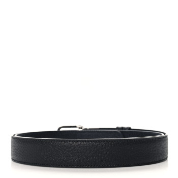 GUCCI Textured Dollar Calfskin Ciny Calf Lux Squared Interlocking G 30mm Reversible Belt 110 44 Black