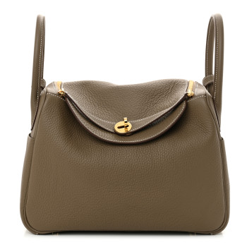 HERMES Taurillon Clemence Lindy 30 Etoupe