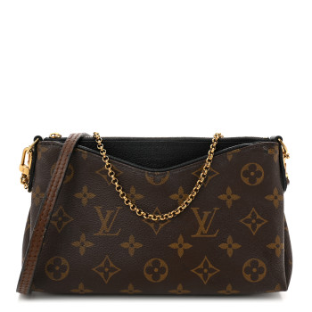 LOUIS VUITTON Monogram Pallas Clutch Black