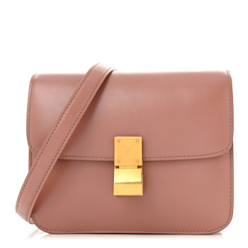 CELINE Box Calfskin Teen Classic Box Flap Bag Antique Rose