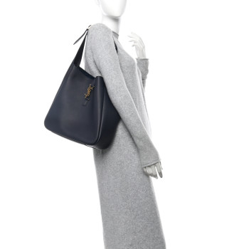 SAINT LAURENT Supple Calfskin Large Le 5 A 7 Soft Hobo Dark Notte