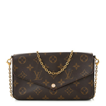 LOUIS VUITTON Monogram Pochette Felicie Chain Wallet Fuchsia