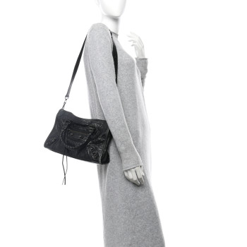 BALENCIAGA Agneau Arena Storico Classic Hardware Small Le City Black