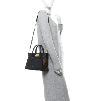 LOUIS VUITTON Calfskin Monogram On My Side PM Black