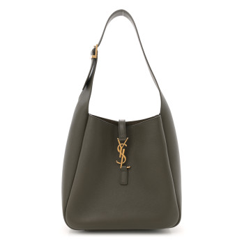 SAINT LAURENT Supple Calfskin Small Le 5 A 7 Soft Hobo Light Musk