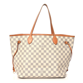 LOUIS VUITTON Damier Azur Neo Neverfull MM Rose Ballerine