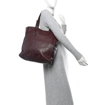 PRADA Soft Calf Reversible Tote Granato