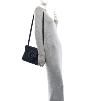 HERMES Taurillon Clemence Halzan 31 GM Bleu Saphir