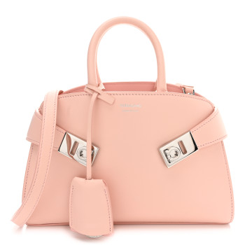 SALVATORE FERRAGAMO Calfskin Mini Hug Bag Nylund Pink