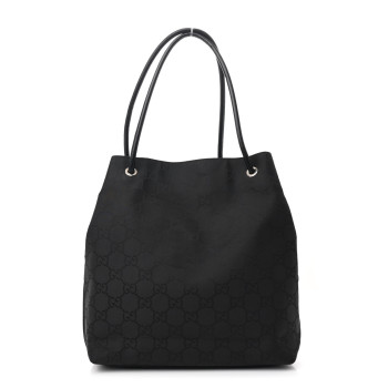 GUCCI Nylon Monogram Gifford Shopping Tote Black