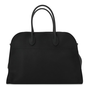 THE ROW Matte Grained Calfskin Soft Margaux 15 Black