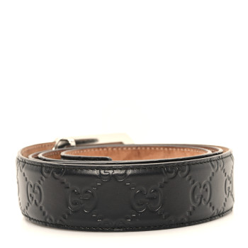 GUCCI Guccissima Signature Belt 100 40 Black