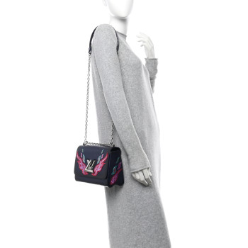 LOUIS VUITTON Epi Sequins Flame Twist Shoulder Bag MM Blue Nuit