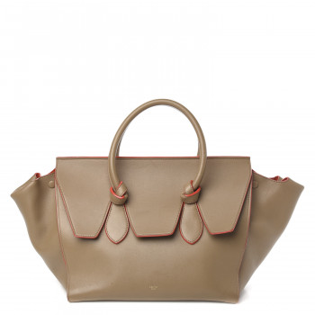 CELINE Natural Calfskin Medium Tie Knot Tote Beige